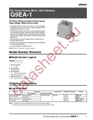 G9EA-1 DC12 datasheet  